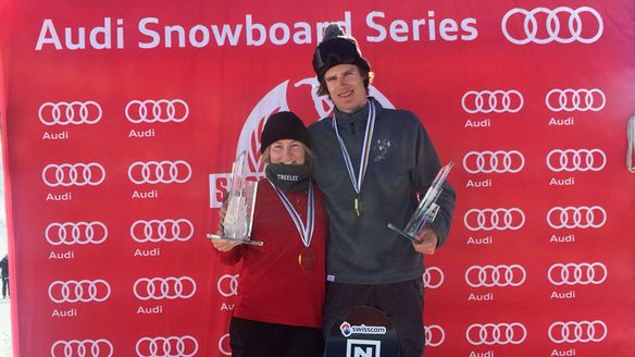 Burri and Sutter wrap up season with slopestyle Europa Cup title