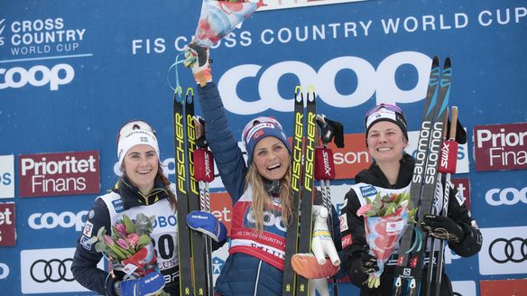 Johaug, Andersson and Diggins take the top spots in 10km F