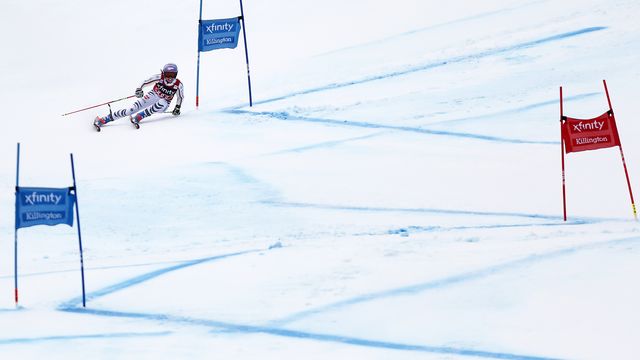 KILLINGTON, VT - NOVEMBER 25: Viktoria Rebensburg of Germany takes 1st place during the Audi FIS Alpine Ski World Cup Women's Giant Slalom on November 25, 2017 in Killington, Vermont. (Photo by Alexis Boichard/Agence Zoom)
