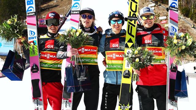 Piotr Zyla, Dawid Kubacki, Kamil Stoch, Jakub Wolny