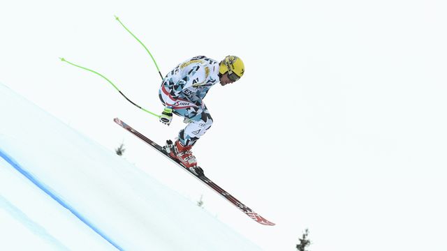 WENGEN, SWITZERLAND - JANUARY 10: Max Franz of Austria in action during the Audi FIS Alpine Ski World Cup Men's Downhill Training on January 10, 2017 in Wengen, Switzerland (Photo by Alain Grosclaude/Agence Zoom)