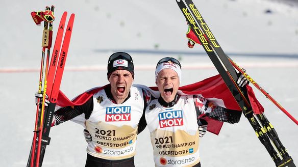 Greiderer & Lamparter fly to first-ever Austrian Team Sprint gold