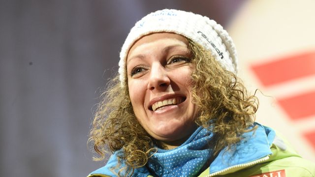 VAL D'ISERE, FRANCE - DECEMBER 16: (FRANCE OUT) Lara Gut of Switzerland before the start during the Audi FIS Alpine Ski World Cup Women's Downhill Training on December 16, 2015 in Val d'Isere, France. (Photo by Alain Grosclaude/Agence Zoom/Getty Images) *** Local Caption *** Lara Gut