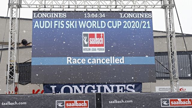 SAALBACH, AUSTRIA - MARCH 5 : Bad weather cancels the race during the Audi FIS Alpine Ski World Cup Men's Downhill on March 5, 2021 in Saalbach Austria. (Photo by Alexis Boichard/Agence Zoom)