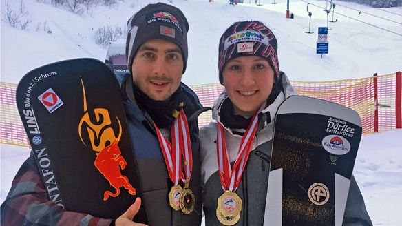 Ulbing and Mathies with back-to-back national titles