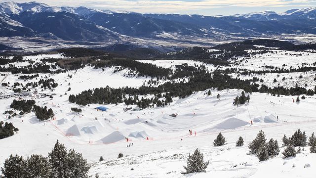 The slopestyle venue at Font Romeu. Photo: Pierre Mérimée