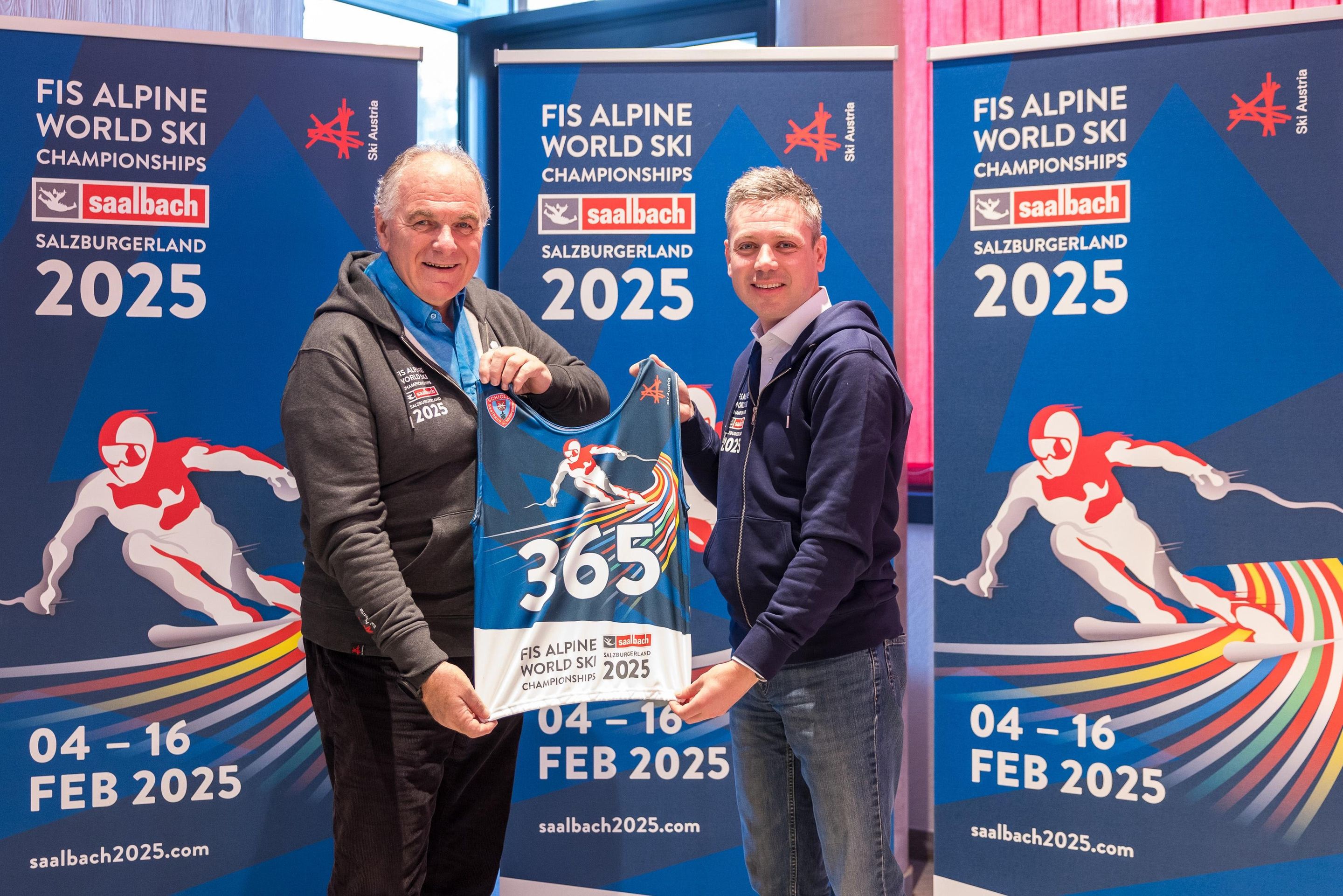 Saalbach 2025 president Bartl Gensbichler and director Florian Phelps (@Eric Spiess_Saalbach 2025)