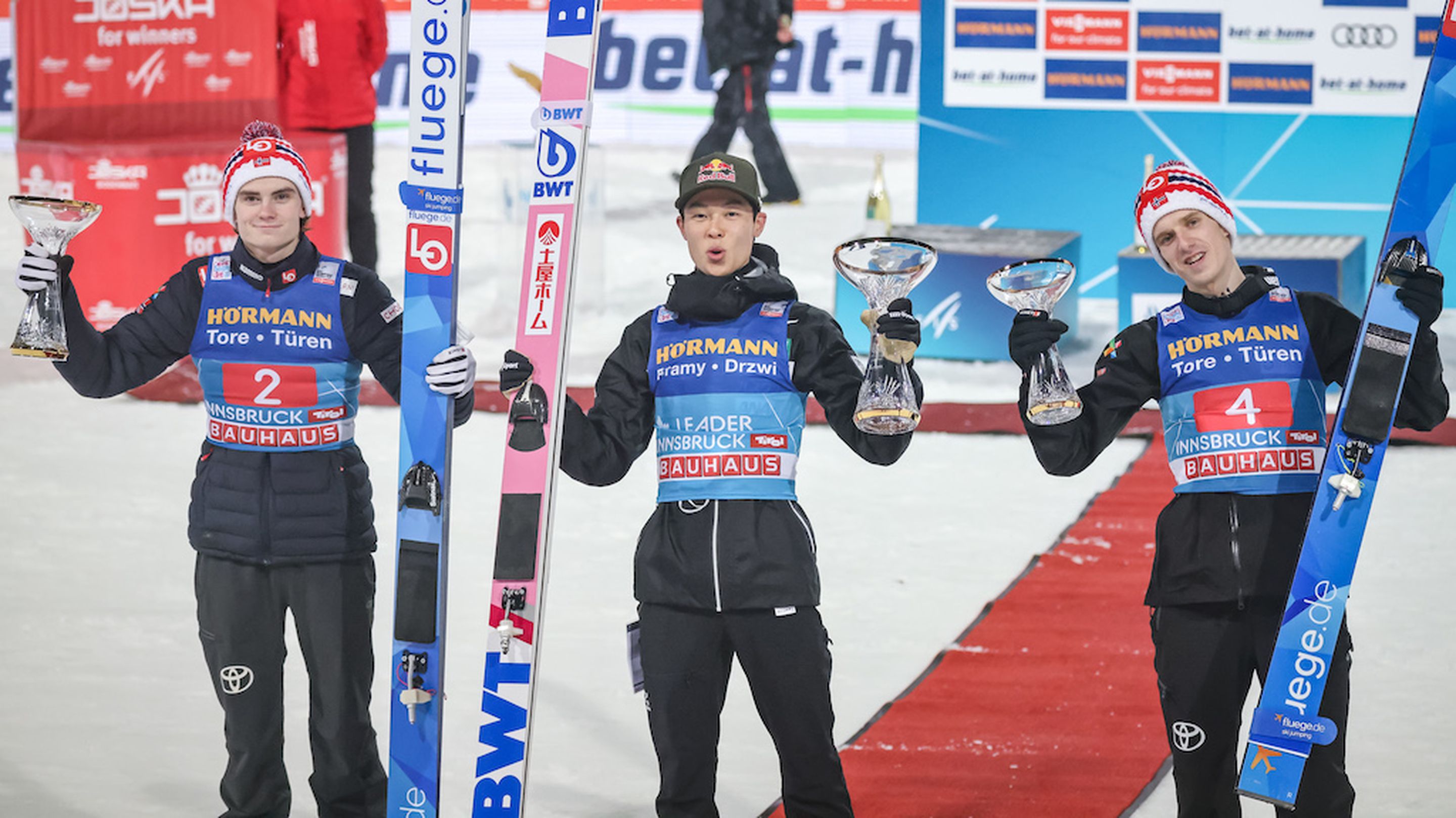 Marius Lindvik, Ryoyu Kobayashi, Halvor Egner Granerud