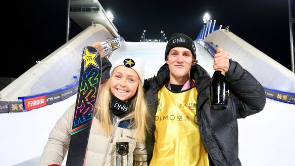 Norwegians stand tall at Beijing Air + Style big air World Cup