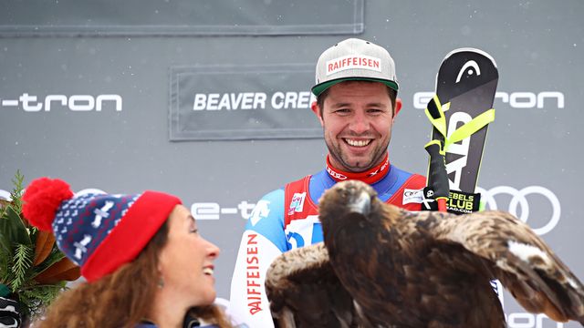 BEAVER CREEK, USA - NOVEMBER 30: Beat Feuz of Switzerland takes 1st place during the Audi FIS Alpine Ski World Cup Men's Downhill on November 30, 2018 in Beaver Creek USA. (Photo by Alexis Boichard/Agence Zoom)