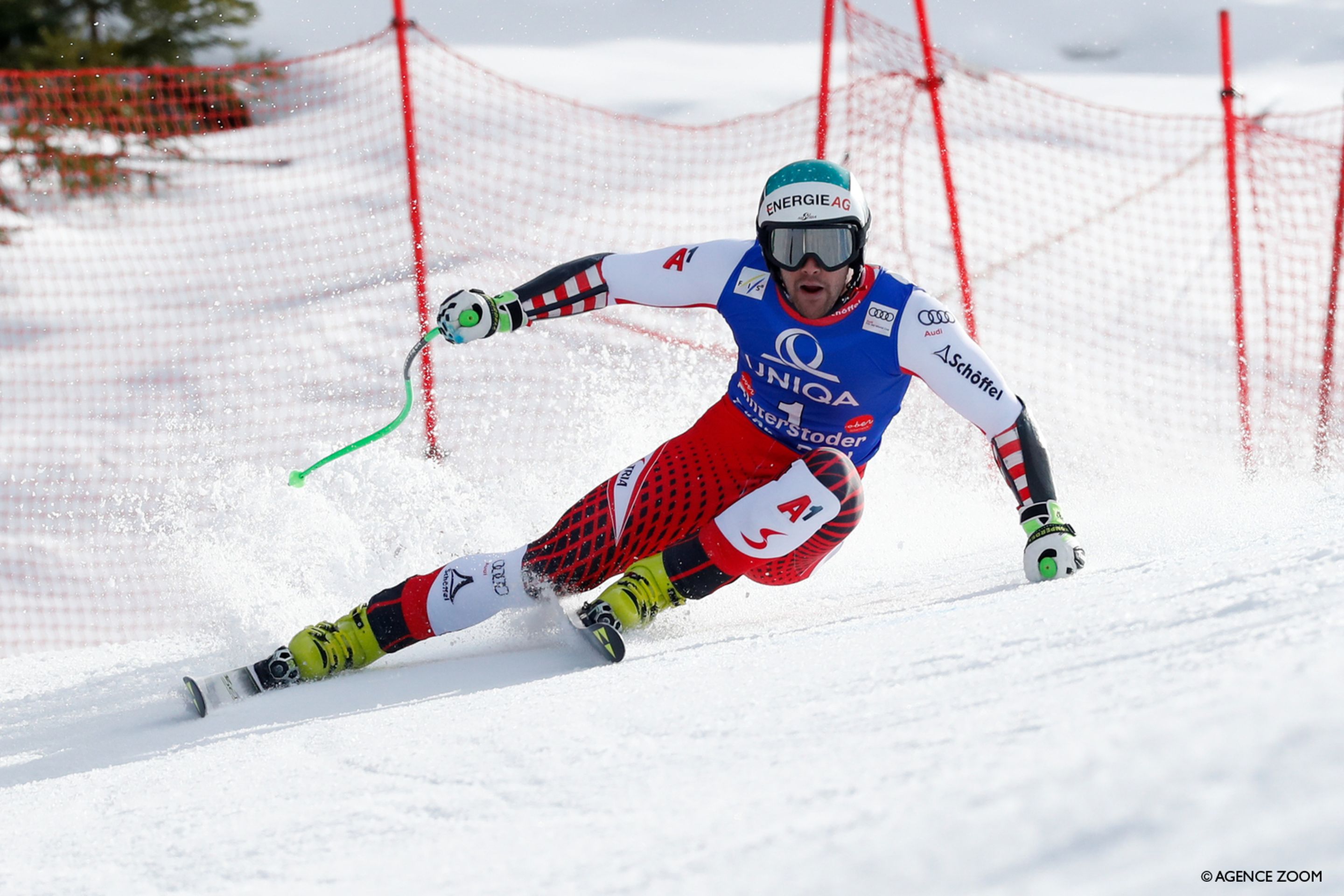 HINTERSTODER, AUSTRIA - FEBRUARY 29 : Vincent Kriechmayr of Austria competes during the Audi FIS Alpine Ski World Cup Men's Super G on February 29, 2020 in Hinterstoder Austria. (Photo by Hans Bezard/Agence Zoom)