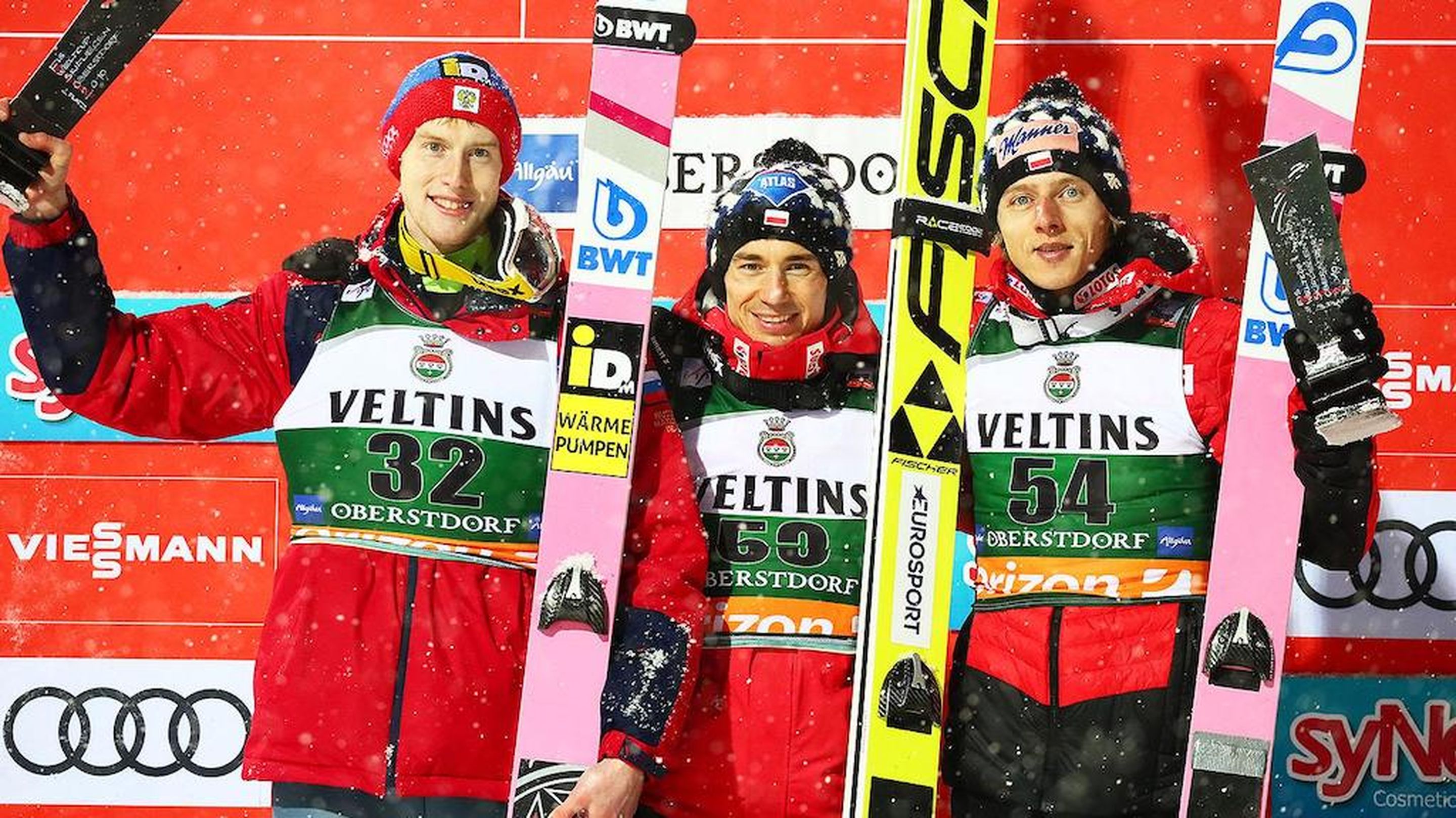 Evgeniy Klimov, Kamil Stoch, Dawid Kubacki