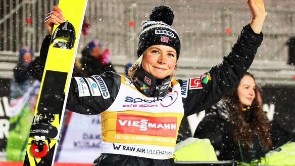 Maren Lundby comes from behind to win in Lillehammer