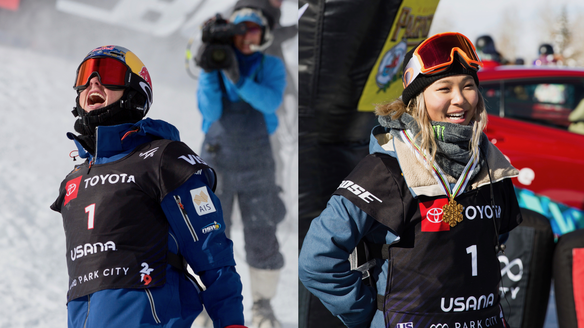 Chloe Kim and Scotty James Utah 2019 halfpipe world champions