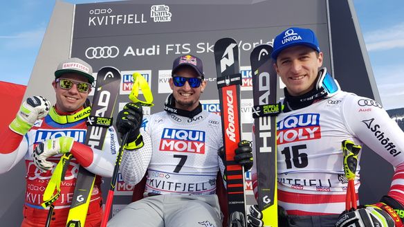 Third season win for Dominik Paris in downhill at Kvitfjell