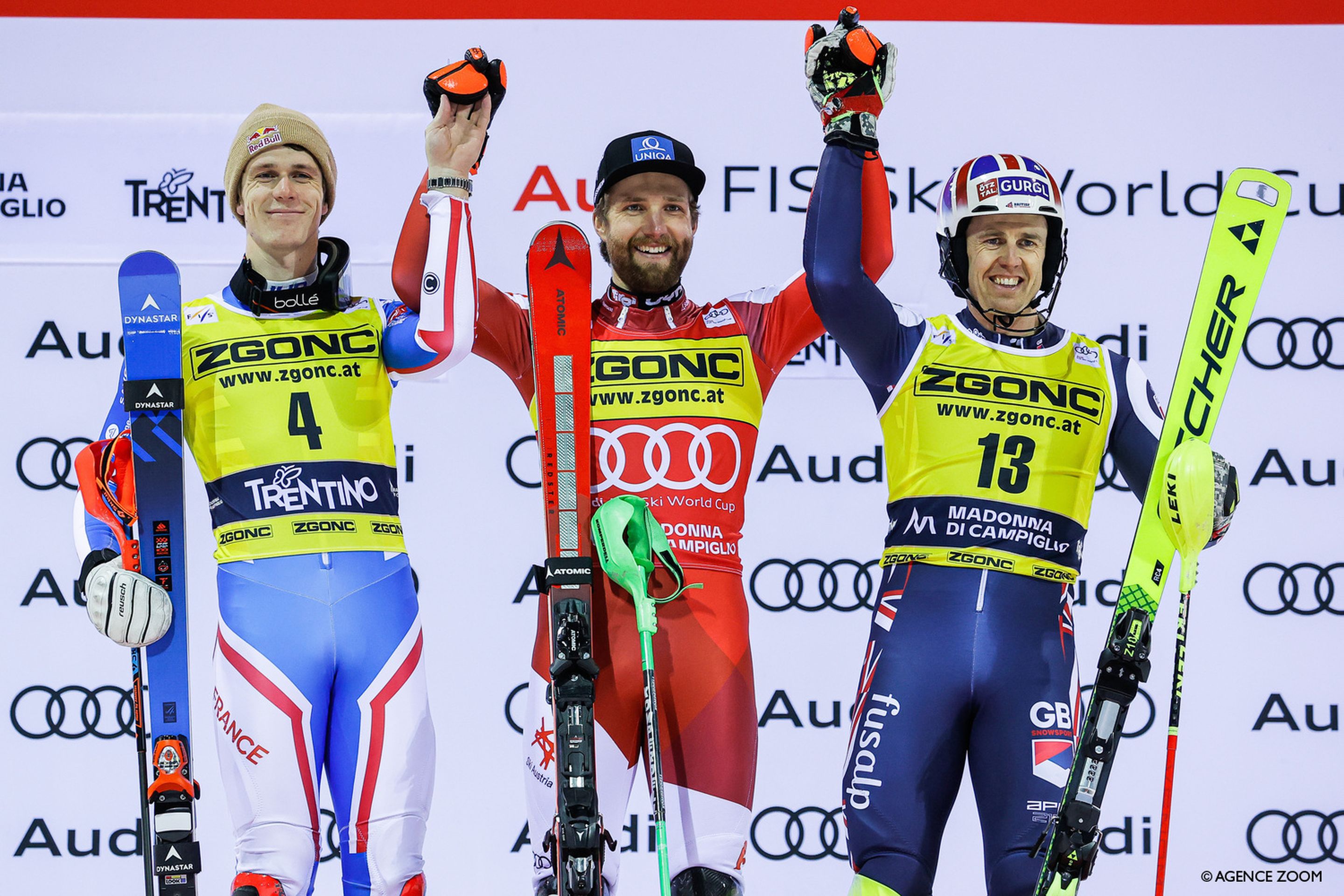 Noel, Schwarz and Ryding on the podium (Agence Zoom)