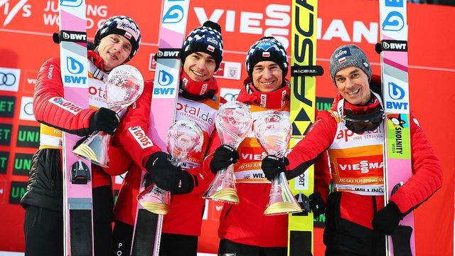 Dawid Kubacki, Jakub Wolny, Kamil Stoch, Piotr Zyla