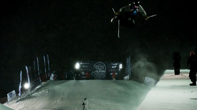 Calgary native Brendan MacKay in action during the halfpipe finals at Canada Olympic Park