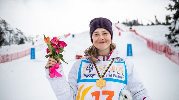 Smirnova and Kingsbury claim dual moguls titles in Almaty