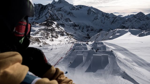 Top view on the World Cup slopestyle set-up at last year's event in Stubai