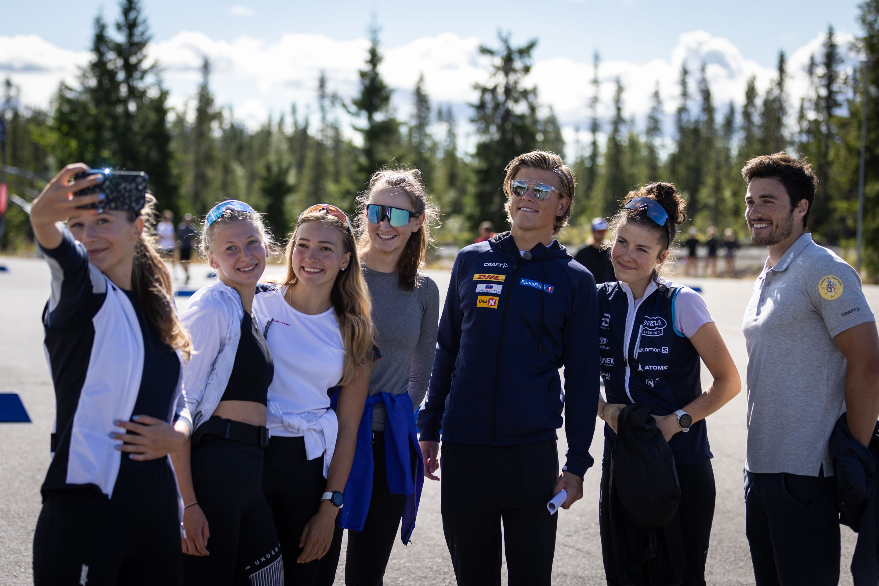 Helene Fossesholm, Johannes Høsflot Klæbo and Lucas Chanavat joined the Juniors during camp