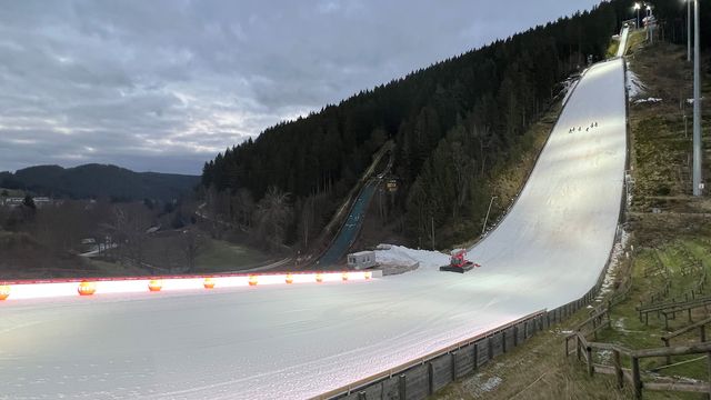 Hochfirstschanze in Titisee-Neustadt on Dec 6. 2022