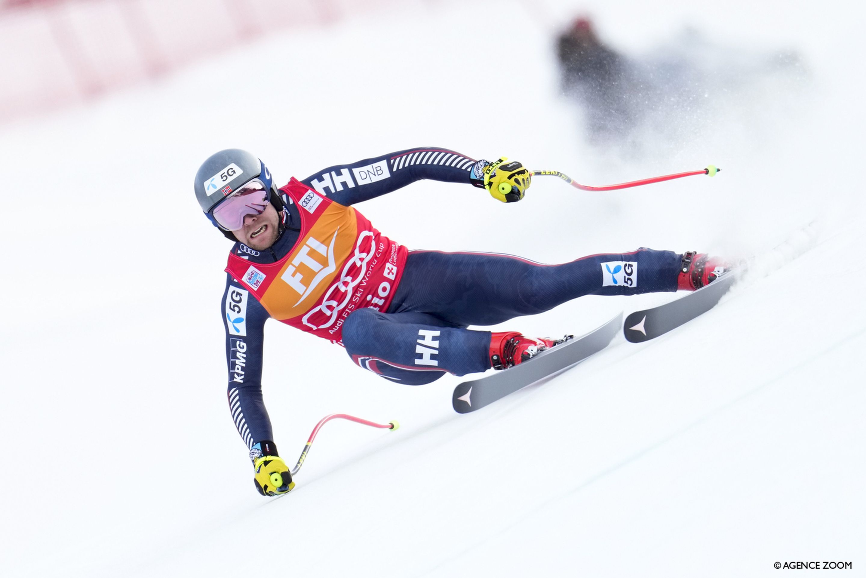 Aleksander Aamodt Kilde struggled on a difficult piste