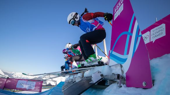 YOG ski cross competitions with Swedish and Swiss champions