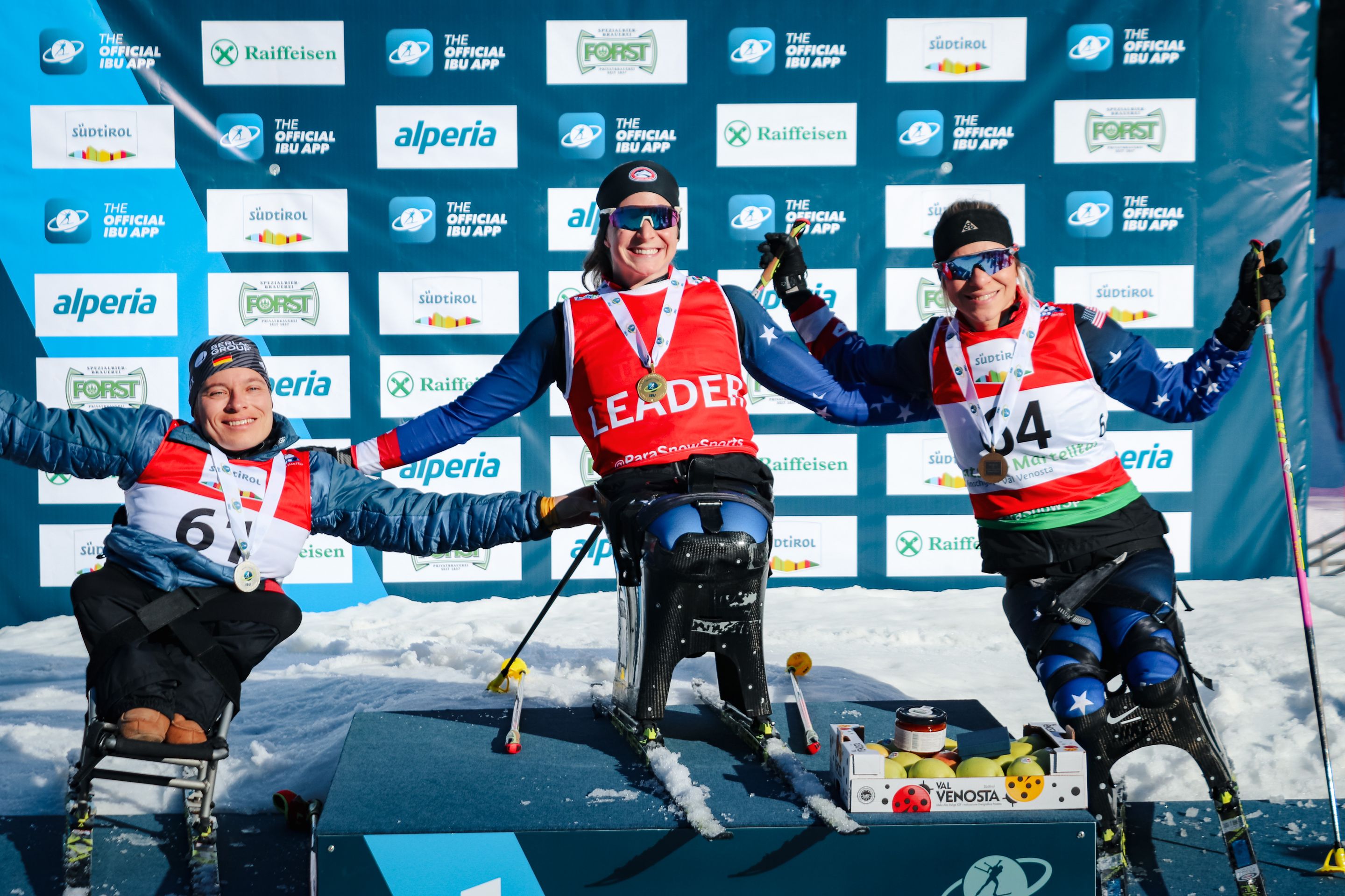 Anja Wicker (GER), Kendall Gretsch (USA) and Oksana Masters (USA) © Val Martello