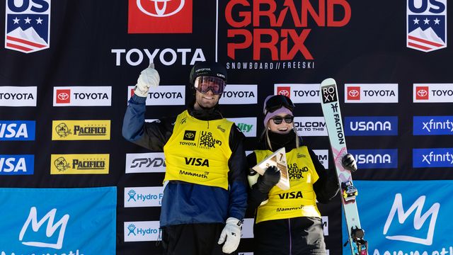 Alex Hall (USA) and Kelly Sildaru (EST) © US Ski & Snowboard Team