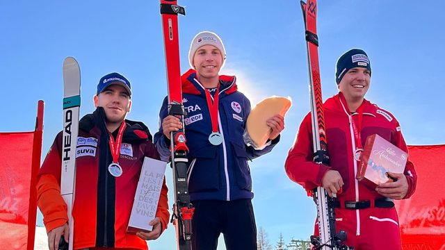Robin Cuche (SUI), Arthur Bauchet (FRA) and Markus Salcher (AUT)