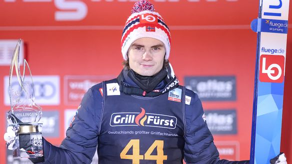 Marius Lindvik takes the win in Willingen