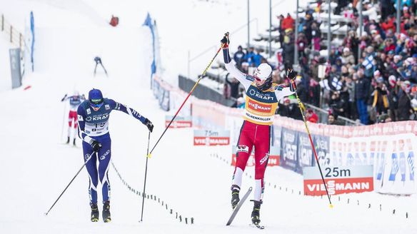 Jarl Riiber sprints to second home victory