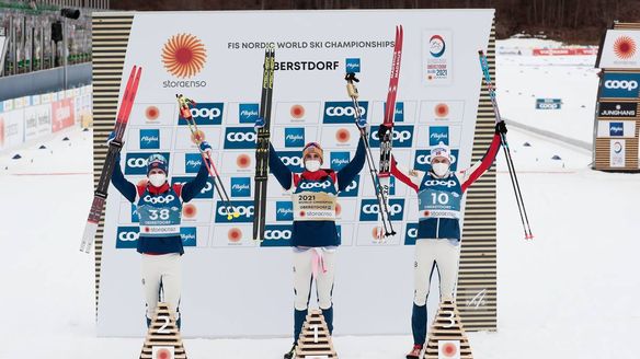 Norway repeats podium sweep in 15km F ind.