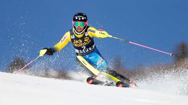 ASPEN, USA - MARCH 18: Frida Hansdotter of Sweden competes during the Audi FIS Alpine Ski World Cup Finals Women's Slalom and Men's Giant Slalom on March 18, 2017 in Aspen, USA (Photo by Alexis Boichard/Agence Zoom)