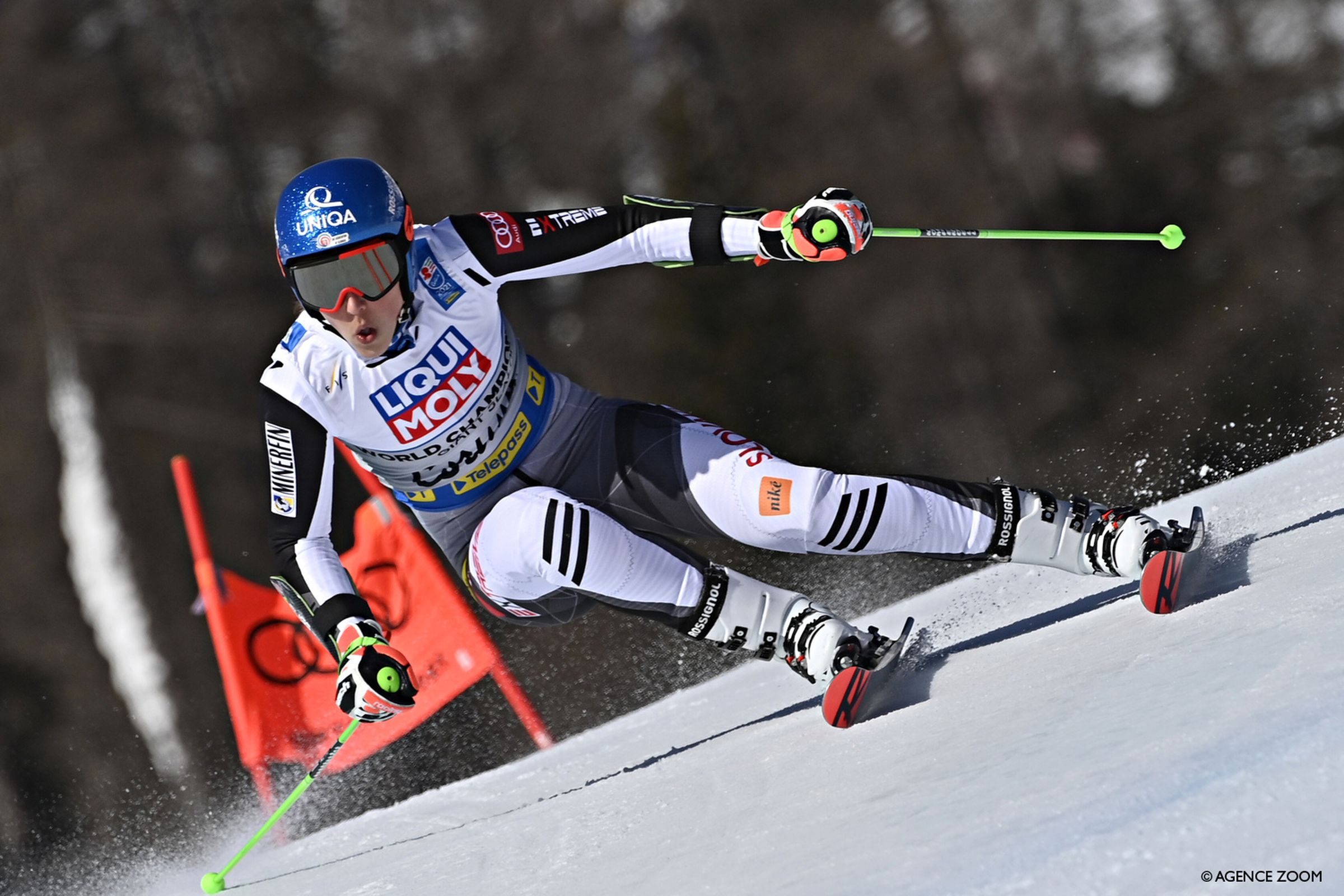 CORTINA D'AMPEZZO, ITALY - FEBRUARY 18 : Petra Vlhova of Slovakia in action during the FIS Alpine Ski World Championships Women's Giant Slalom on February 18, 2021 in Cortina d'Ampezzo Italy. (Photo by Alain Grosclaude/Agence Zoom)