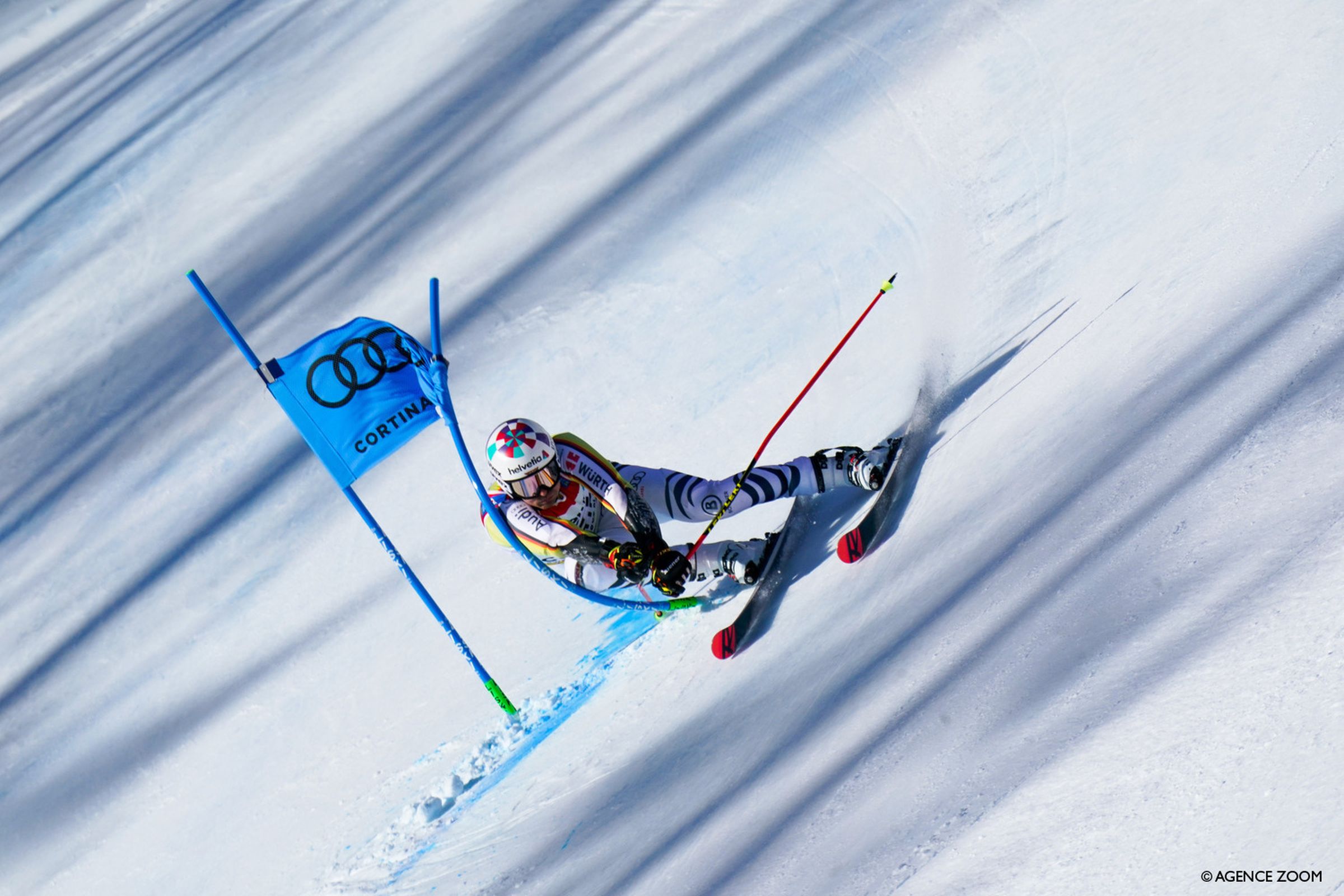 CORTINA D'AMPEZZO, ITALY - FEBRUARY 19 : Stefan Luitz of Germany in action during the FIS Alpine Ski World Championships Men's Giant Slalom on February 19, 2021 in Cortina d'Ampezzo Italy. (Photo by Francis Bompard/Agence Zoom)