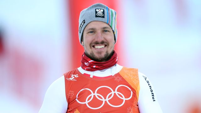 PYEONGCHANG-GUN, SOUTH KOREA - FEBRUARY 13: Marcel Hirscher of Austria wins the gold medal during the Alpine Skiing Men's Combined at Jeongseon Alpine Centre on February 13, 2018 in Pyeongchang-gun, South Korea. (Photo by Christophe Pallot/Agence Zoom)