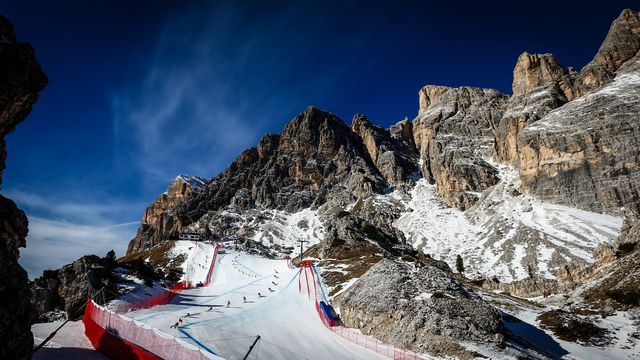 CORTINA D'AMPEZZO, ITALY - JANUARY 28: Aleksandra Prokopyeva of Russia in action during the Audi FIS Alpine Ski World Cup Women's Downhill on January 28, 2017 in Cortina d'Ampezzo, Italy (Photo by Christophe Pallot/Agence Zoom)