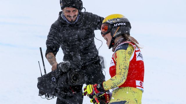 Daniela Maier reacts after winning Friday's women's big final (GEPA)