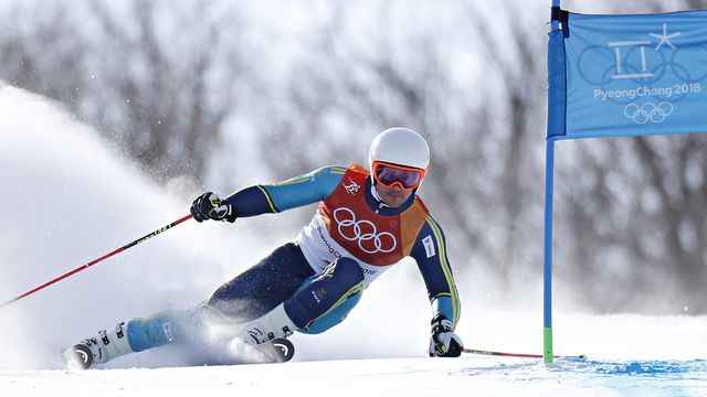 PYEONGCHANG-GUN, SOUTH KOREA - FEBRUARY 18: Matts Olsson of Sweden in action during the Alpine Skiing Men's Giant Slalom at Yongpyong Alpine Centre on February 18, 2018 in Pyeongchang-gun, South Korea. (Photo by Alexis Boichard/Agence Zoom)