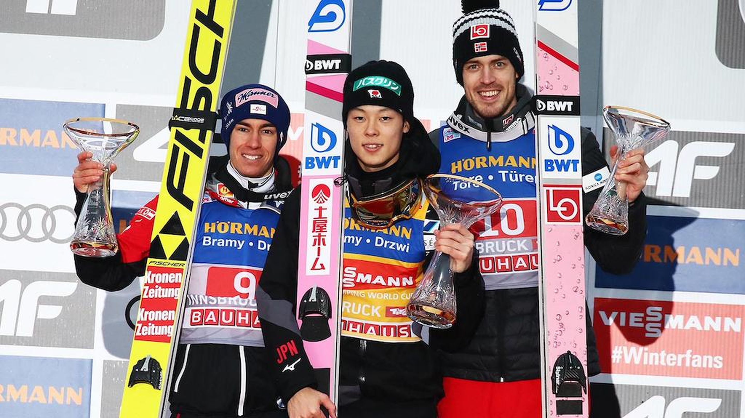 Stefan Kraft, Ryoyu Kobayashi, Andreas Stjernen