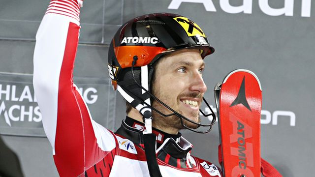 SCHLADMING, AUSTRIA - JANUARY 29: Marcel Hirscher of Austria takes 1st place during the Audi FIS Alpine Ski World Cup Men's Slalom on January 29, 2019 in Schladming Austria. (Photo by Christophe Pallot/Agence Zoom)