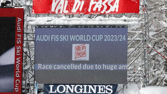 Women's super-G races in Val di Fassa cancelled