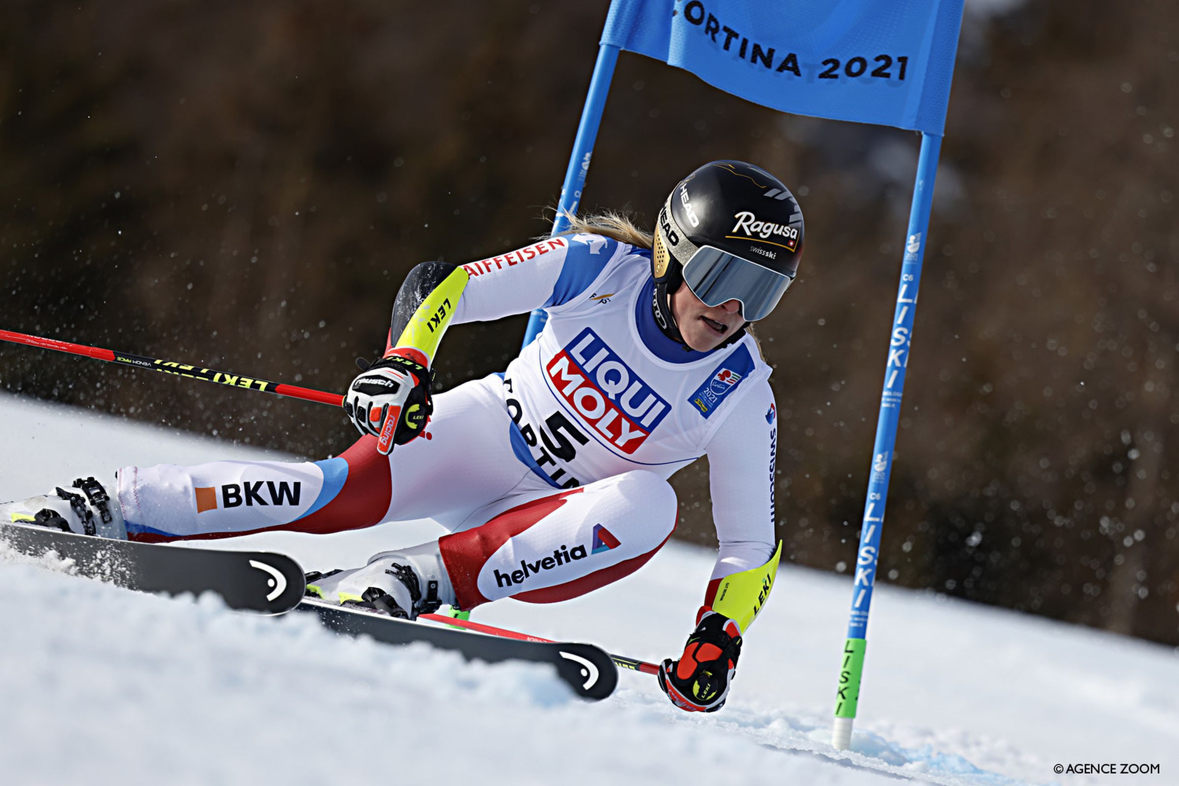 CORTINA D'AMPEZZO, ITALY - FEBRUARY 18 : Lara Gut-behrami of Switzerland wins the gold medal during the FIS Alpine Ski World Championships Women's Giant Slalom on February 18, 2021 in Cortina d'Ampezzo Italy. (Photo by Alexis Boichard/Agence Zoom)
