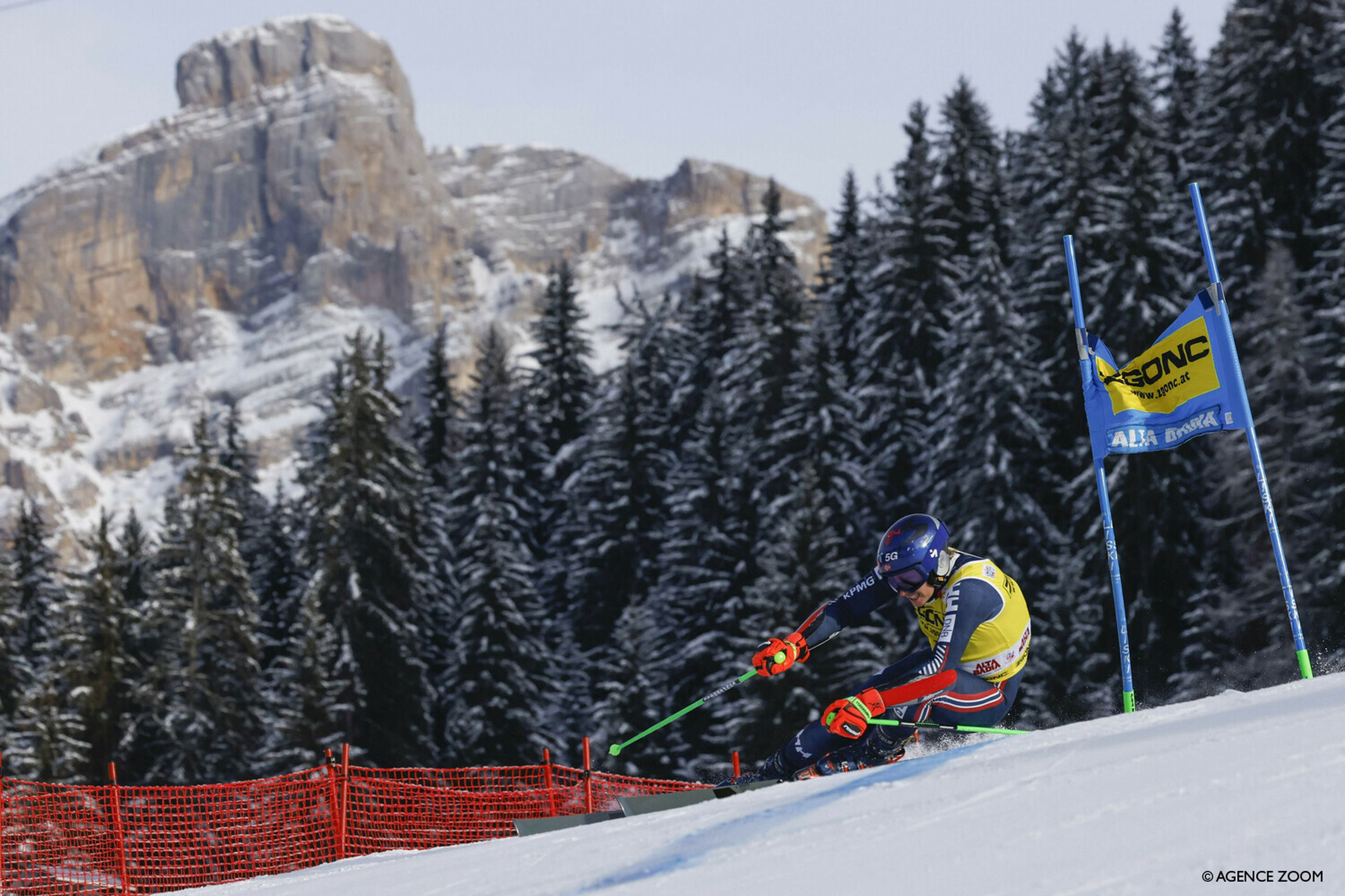 Henrik Kristoffersen battles the Gran Risa piste that he calls a "proper GS" (Agence Zoom)