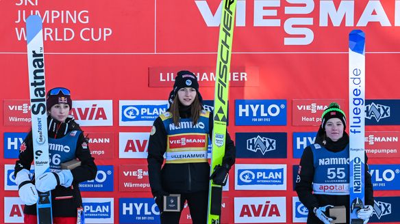 Josephine Pagnier won Sunday's competition in Lillehammer