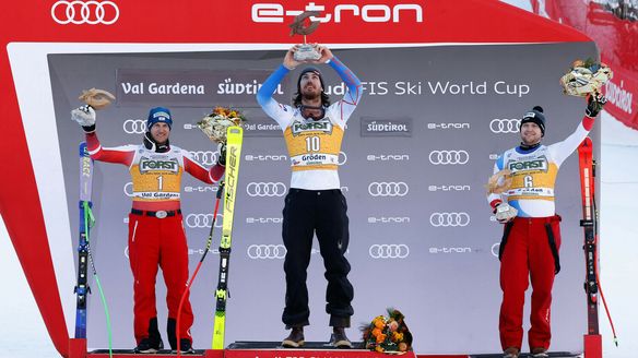 Surprise downhill podium in Val Gardena/Groeden