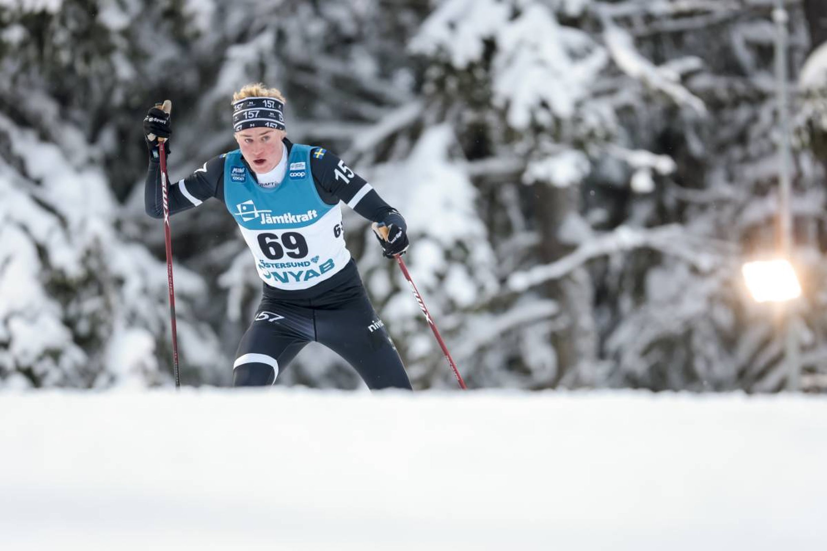 Up-and-coming: Alvar Myhlback (SWE) competes in the World Cup at Oestersund (SWE) © NordicFocus